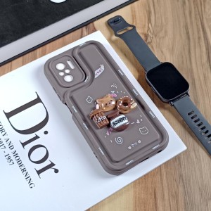 قاب عروسکی سه بعدی مناسب شیائومی Redmi Note 10 4G - قهوه ای