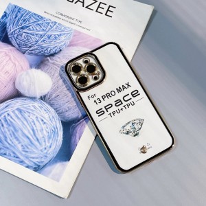 قاب مدل Diamond پشت شفاف محافظ لنزدار مناسب گوشی های ایفون