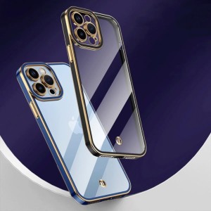 قاب مدل Diamond پشت شفاف محافظ لنزدار مناسب گوشی های ایفون