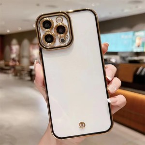 قاب مدل Diamond پشت شفاف محافظ لنزدار مناسب گوشی های ایفون