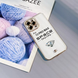 قاب مدل Diamond پشت شفاف محافظ لنزدار مناسب گوشی های ایفون