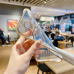 قاب مدل Diamond پشت شفاف محافظ لنزدار مناسب گوشی های ایفون