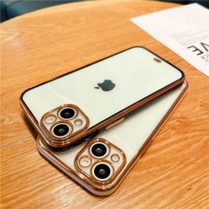 قاب مدل Diamond پشت شفاف محافظ لنزدار مناسب گوشی های ایفون