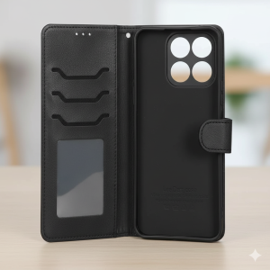 کیف چرمی موبایل مگنتی محافظ لنزدار مناسب گوشی آنر Honor X7d