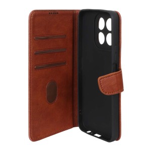 کیف چرمی موبایل مگنتی محافظ لنزدار Honor X6c - مشکی