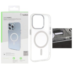 قاب belkin شفاف Magsafe مدل Apple iPhone 15 Pro (پک دار)