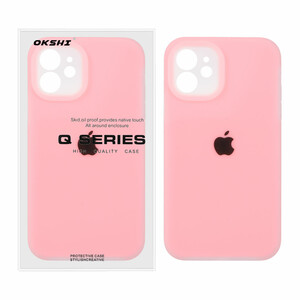 قاب Q Series سیلیکونی پاستیلی Apple iPhone 12 - صورتی (پک دار)