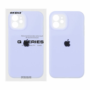قاب Q Series سیلیکونی پاستیلی Apple iPhone 12 - یاسی (پک دار)