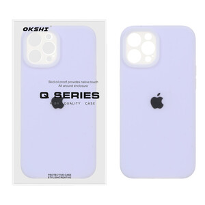 قاب Q Series سیلیکونی پاستیلی Apple iPhone 12 Pro Max - یاسی (پک دار)