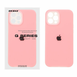 قاب Q Series سیلیکونی پاستیلی Apple iPhone 12 Pro Max - صورتی (پک دار)