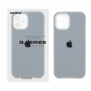 قاب Q Series سیلیکونی پاستیلی Apple iPhone 12 - خاکستری (پک دار)