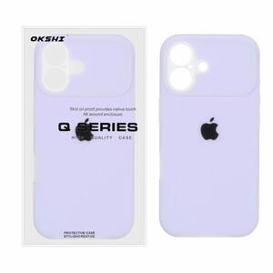 قاب Q Series سیلیکونی پاستیلی Apple iPhone 17 - یاسی (پک دار)