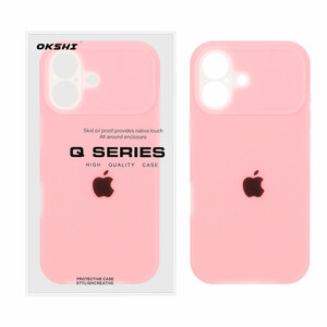 قاب Q Series سیلیکونی پاستیلی Apple iPhone 17 - صورتی (پک دار)