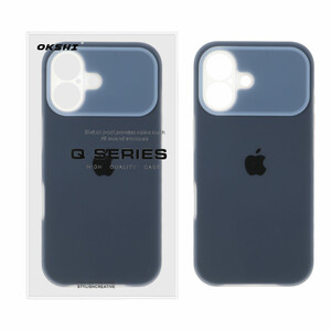 قاب Q Series سیلیکونی پاستیلی Apple iPhone 17 - سرمه ای (پک دار)