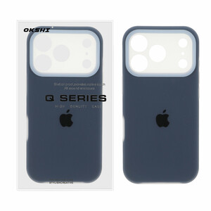 قاب Q Series سیلیکونی پاستیلی Apple iPhone 17 Pro - سرمه ای (پک دار)