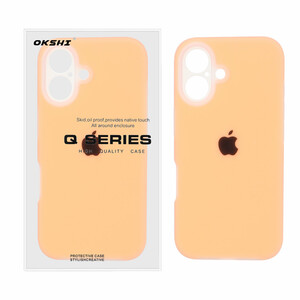 قاب Q Series سیلیکونی پاستیلی Apple iPhone 16 - نارنجی (پک دار)