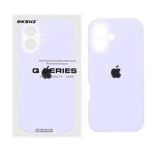 قاب Q Series سیلیکونی پاستیلی Apple iPhone 16 - یاسی (پک دار)