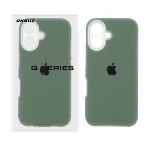 قاب Q Series سیلیکونی پاستیلی Apple iPhone 16 - سبز (پک دار)