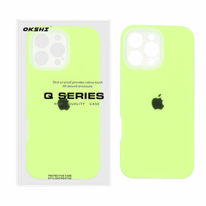 قاب Q Series سیلیکونی پاستیلی Apple iPhone 16 Pro Max - سبز فسفری (پک دار)