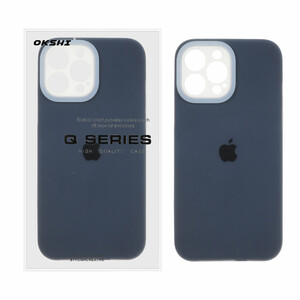 قاب Q Series سیلیکونی پاستیلی Apple iPhone 16 Pro Max - سرمه ای (پک دار)