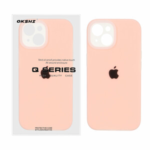 قاب Q Series سیلیکونی پاستیلی Apple iPhone 15 - گلبهی (پک دار)