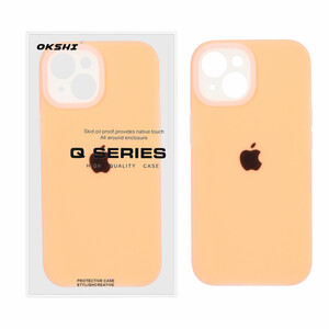 قاب Q Series سیلیکونی پاستیلی Apple iPhone 15 - نارنجی (پک دار)