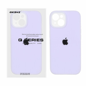 قاب Q Series سیلیکونی پاستیلی Apple iPhone 15 - یاسی (پک دار)