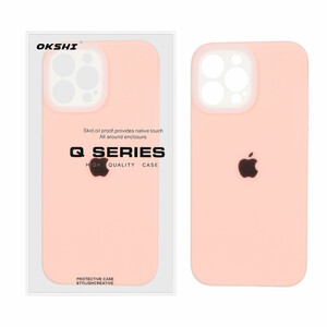 قاب Q Series سیلیکونی پاستیلی Apple iPhone 14 Pro Max - گلبهی (پک دار)