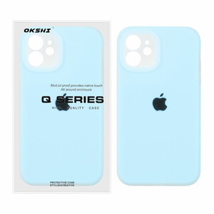 قاب Q Series سیلیکونی پاستیلی Apple iPhone 12 - آبی (پک دار)
