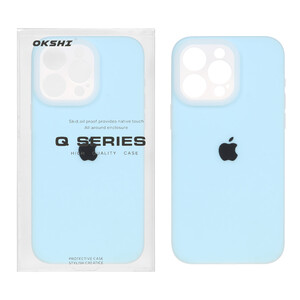 قاب Q Series سیلیکونی پاستیلی Apple iPhone 15 Pro Max - آبی (پک دار)