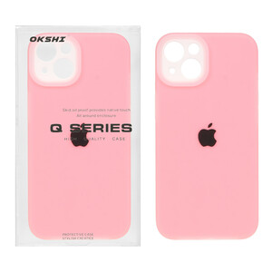 قاب Q Series سیلیکونی پاستیلی Apple iPhone 13 / iPhone 14 - صورتی (پک دار)