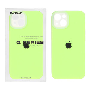 قاب Q Series سیلیکونی پاستیلی Apple iPhone 13 / iPhone 14 - فسفری (پک دار)