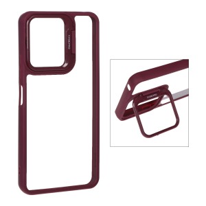 قاب Case Pro استندشو Xiaomi Redmi 13C / Poco C65 - زرشکی