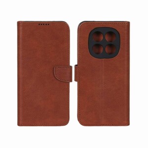 کیف چرمی موبایل مگنتی محافظ لنزدار KRF مدل Xiaomi Redmi Note 15 - قهوه ای