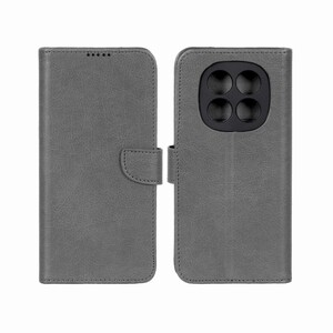 کیف چرمی موبایل مگنتی محافظ لنزدار KRF مدل Xiaomi Redmi Note 15 - طوسی