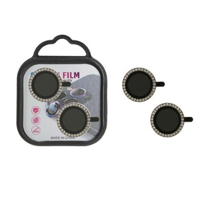 محافظ لنز رینگی نگین دار سوارسکی Xiaomi Redmi Note 14 4G - مشکی