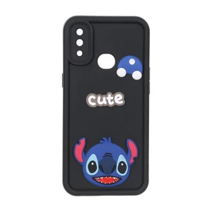 قاب Solid Case عروسک برجسته محافظ لنزدار Samsung Galaxy A10s - مشکی