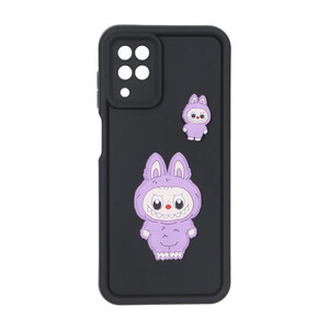 قاب Solid Case عروسک برجسته محافظ لنزدار Samsung Galaxy A12 / M12 / F12 - مشکی کد 1