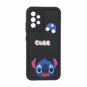 قاب Solid Case عروسک برجسته محافظ لنزدار Samsung Galaxy A32 4G - مشکی