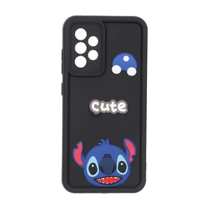 قاب Solid Case عروسک برجسته محافظ لنزدار Samsung Galaxy A52 / A52s - مشکی