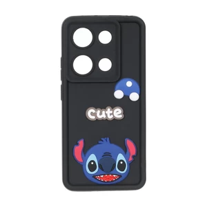 قاب Solid Case عروسک برجسته محافظ لنزدار Xiaomi Redmi Note 14S / Note 13 Pro 4G / Poco M6 Pro 4G - مشکی