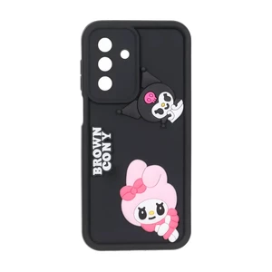 قاب Solid Case عروسک برجسته محافظ لنزدار Samsung Galaxy A17 / A26 - مشکی کد 2