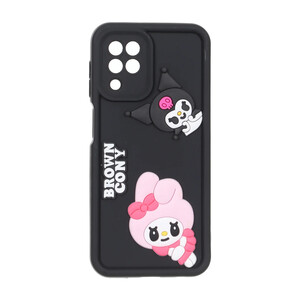 قاب Solid Case عروسک برجسته محافظ لنزدار Samsung Galaxy A22 4G / M32 4G / F22 - مشکی کد 2