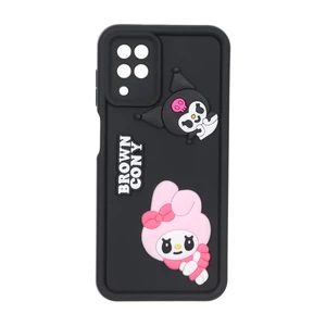 قاب Solid Case عروسک برجسته محافظ لنزدار Samsung Galaxy A12 / M12 / F12 - مشکی کد 2