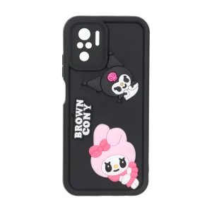 قاب Solid Case عروسک برجسته محافظ لنزدار Xiaomi Redmi Note 10 4G / Redmi Note 10S / Poco M5S - مشکی کد 2