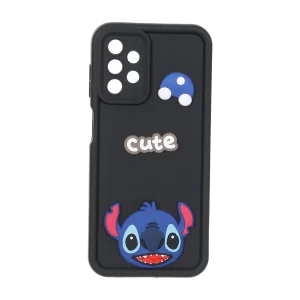 قاب Solid Case عروسک برجسته محافظ لنزدار Samsung Galaxy A13 4G - مشکی