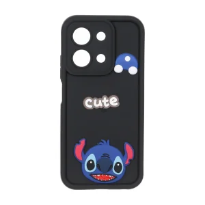 قاب Solid Case عروسک برجسته محافظ لنزدار Xiaomi Redmi 15C / Poco C85 - مشکی