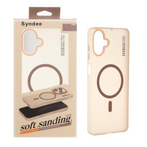 قاب اورجینال Syndee پشت مات MagSafe مدل Samsung Galaxy A07 - قهوه ای (پک دار )