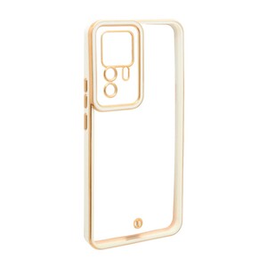 قاب الکتروپلیتینگ محافظ لنزدار Xiaomi Mi 12T / Mi 12T Pro / Redmi K50 - سفید
