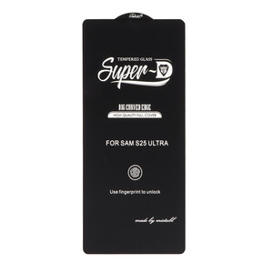 محافظ صفحه نمایش شیشه ای Samsung Galaxy S25 Ultra - Full Cover Super D Mietubl-ESD (بدون پک) - مشکی